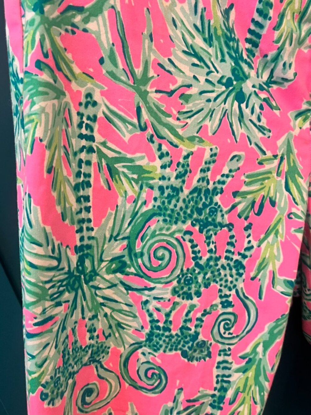 Lilly Pulitzer Kelly High Rise Skinny Ankle Pants Vibrant Monkey- 10 - Picture 8 of 8